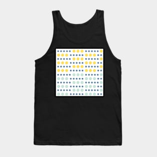 Whimsical Blue and Yellow Dots Tank Top